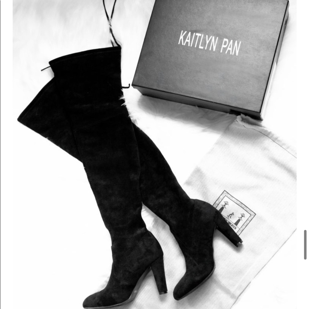 Kaitlyn Pan OTK black boots